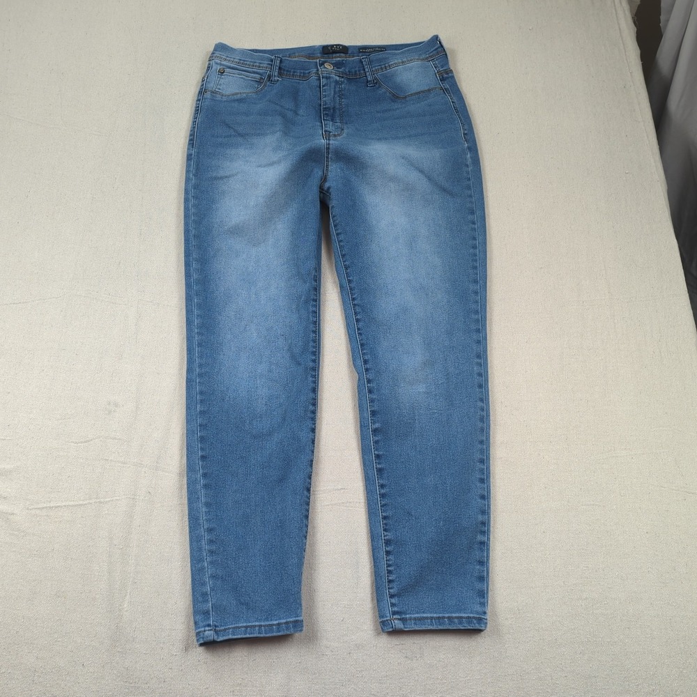 Curve Appeal Jeans Womens 14 32 Blue Minimalist Jegging High Rise Skinny Stretch